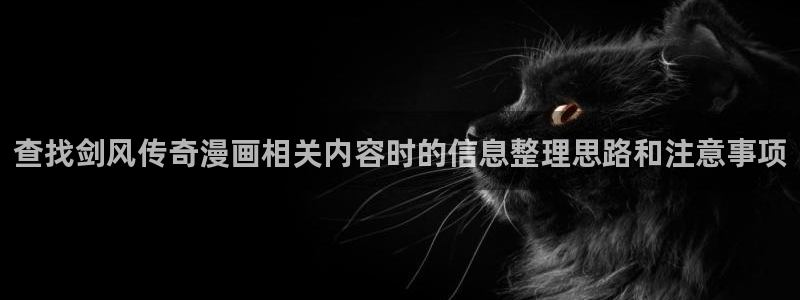51漫画在线导航：查找剑风传奇漫画相关内容时的信息整理思路和注意事项